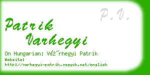 patrik varhegyi business card